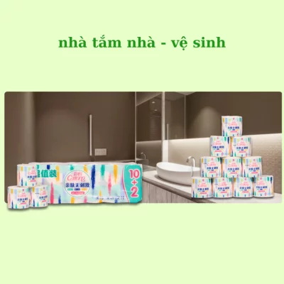 Giấy vệ sinh Caitong giấy cuộn tròn 5 lớp